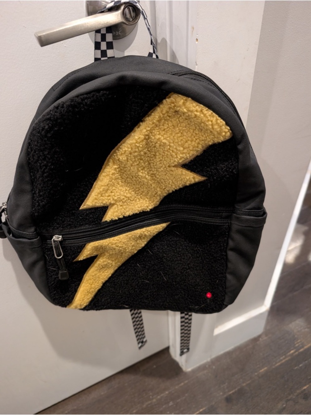 STATE Kids Kane Black Backpack with Yellow Lightning Bolt